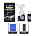 Car headlight restoration fluid, regenerator with improved crystal clear coating that reduces the blurring effect